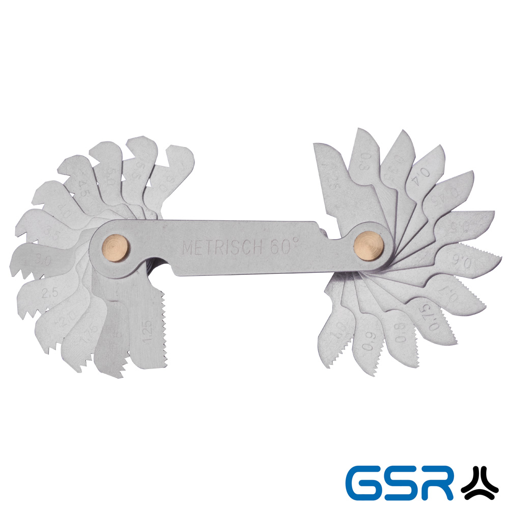 GSR thread-gauge pitch-gauge 24-leaves metric 60 degrees pitch diameter 05001020