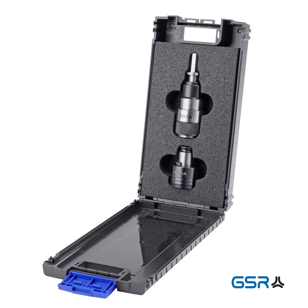 Produktbild 1: Powerset QC-Adapter e-tapping Satz mit Schnellwechseleinsatz zum Innen-Gewindeschneiden mit der Akku-Bohrmaschine