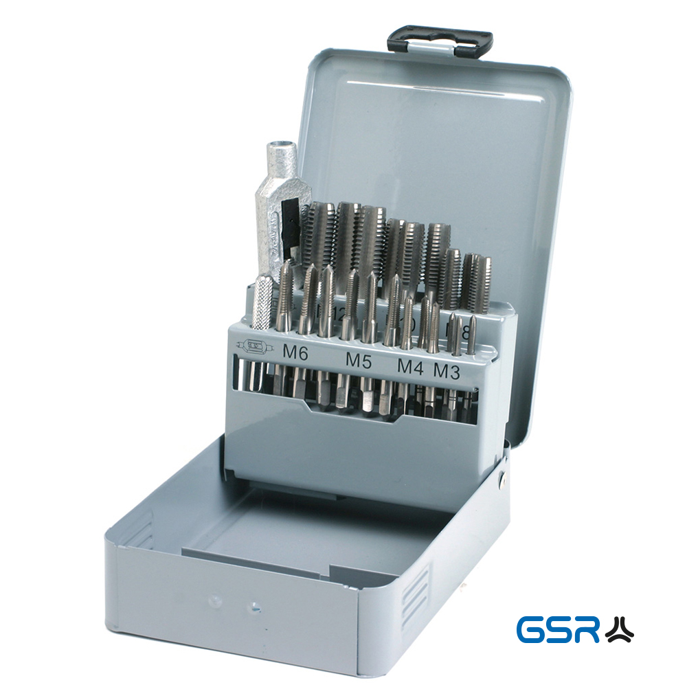 GSR taps set 22-pcs metric hand-taps DIN 352 HSSG 08307010