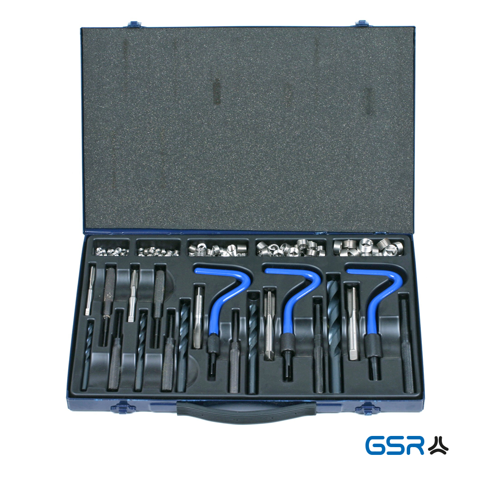 GSR professional thread-repair-kit 114-pcs thread-inserts thread-reinforcement spark-plug-thread HSS 00803