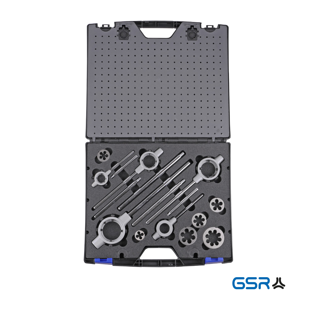 GSR professional tap-and-die set 27-pcs BSP 1/4-1 threading-case HSSG 08333100