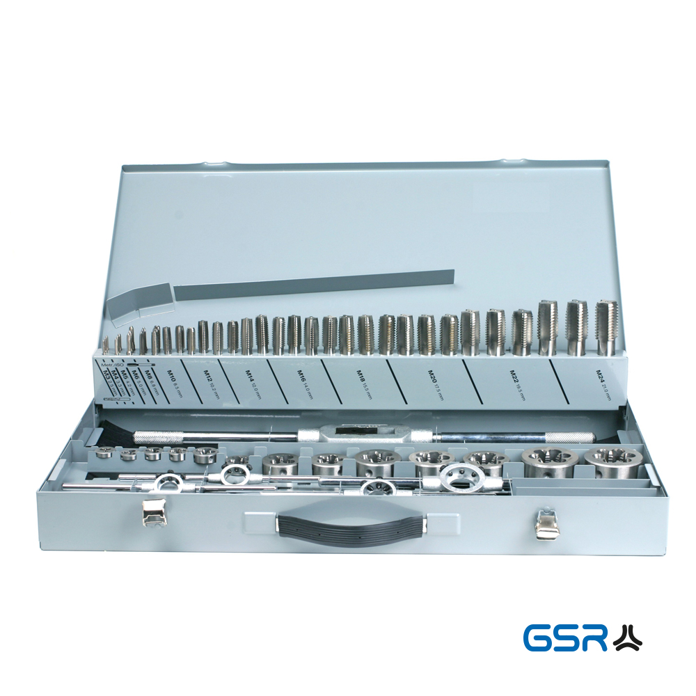 GSR 64 tlg. PROFI Gewindeschneider-Set M3 - M24 HSSG mit Haltewerkzeuge HSSG 08331050 Produktbild 1