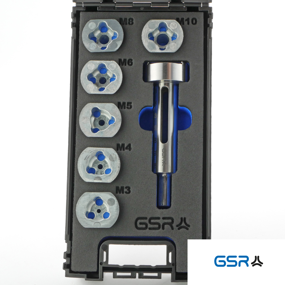 B00667150 GSR SC-Adapter für Außengewinde mit Führungen M3 bis M10 - Schneideisenhalter für Bohrschrauber aus dem e-Tapping Sortiment Produktbild 1