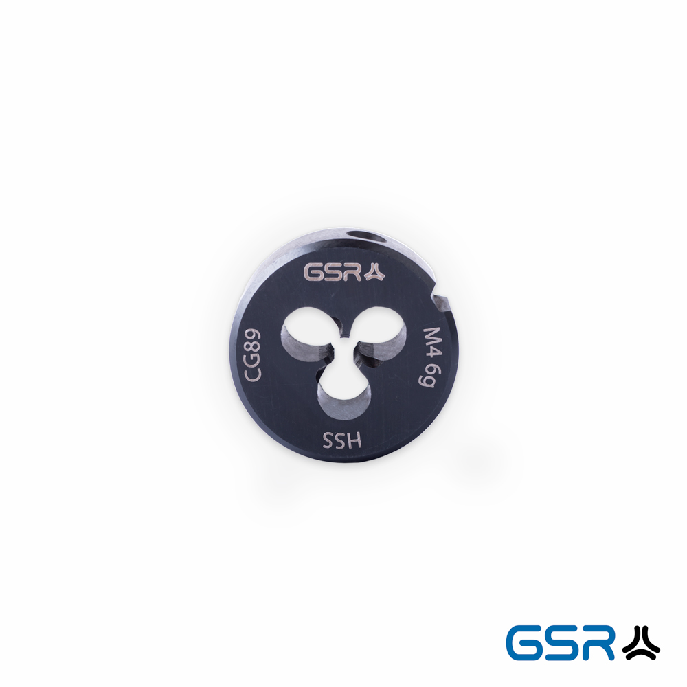 first product image: GSR Silver Round Die Metric M4 in HSS-Vap vaporised size 25x9mm in black colour