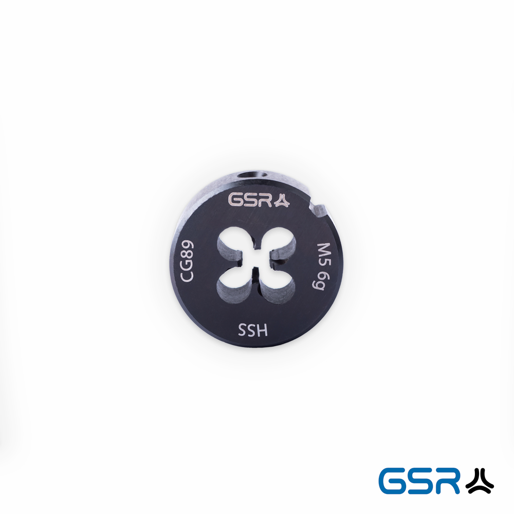 first product image: GSR Silver Round Die Metric M5 in HSS-Vap vaporised size 25x9mm in black colour