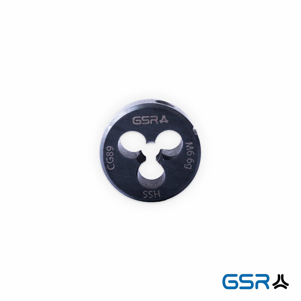 first product image: GSR Silver Round Die Metric M6 in HSS-Vap vaporised size 25x9mm in black colour