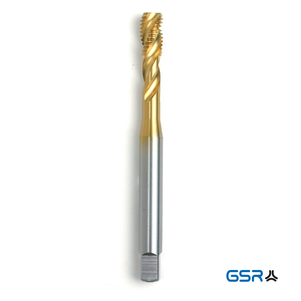 GSR machine-tap metric form C right-spiral 35 degrees DIN 371 reinforced-shank HSSE-TiN 01107
