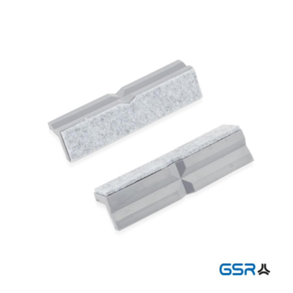 Produktbild 1: GSR Kunststoff-Schonbacken grau mit Filz und Magnet in 100mm, 125mm und 150mm 00911