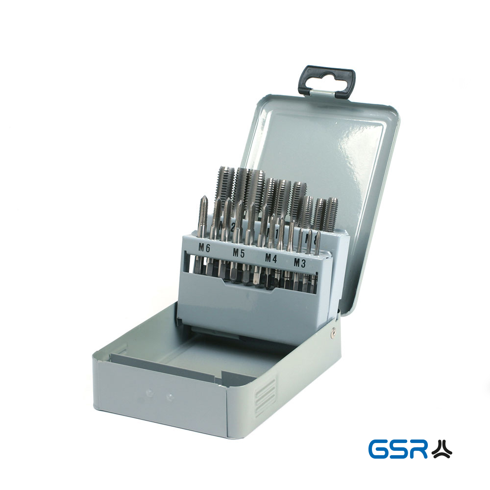 GSR tap set 21 pieces for metric threads M3-M12 consisting of hand tap DIN352 HSSG 08301000