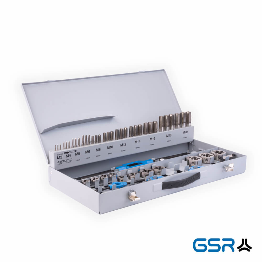 GSR 56 pcs. PROFI tap set M3 - M20 HSSG with twist drill 00708090