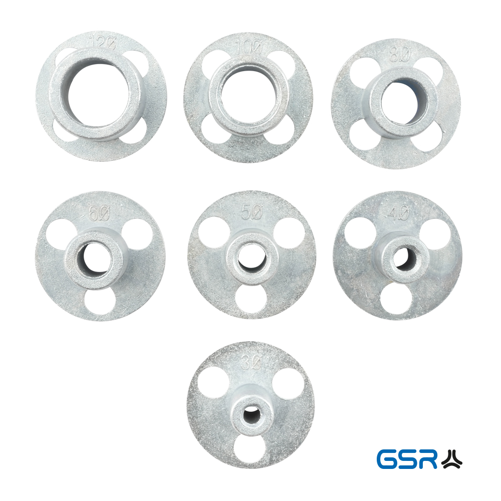 Product image 1: GSR 7-piece die guide set 25x9mm factory standard in sizes M3-M12 for plumb cutting with dies
